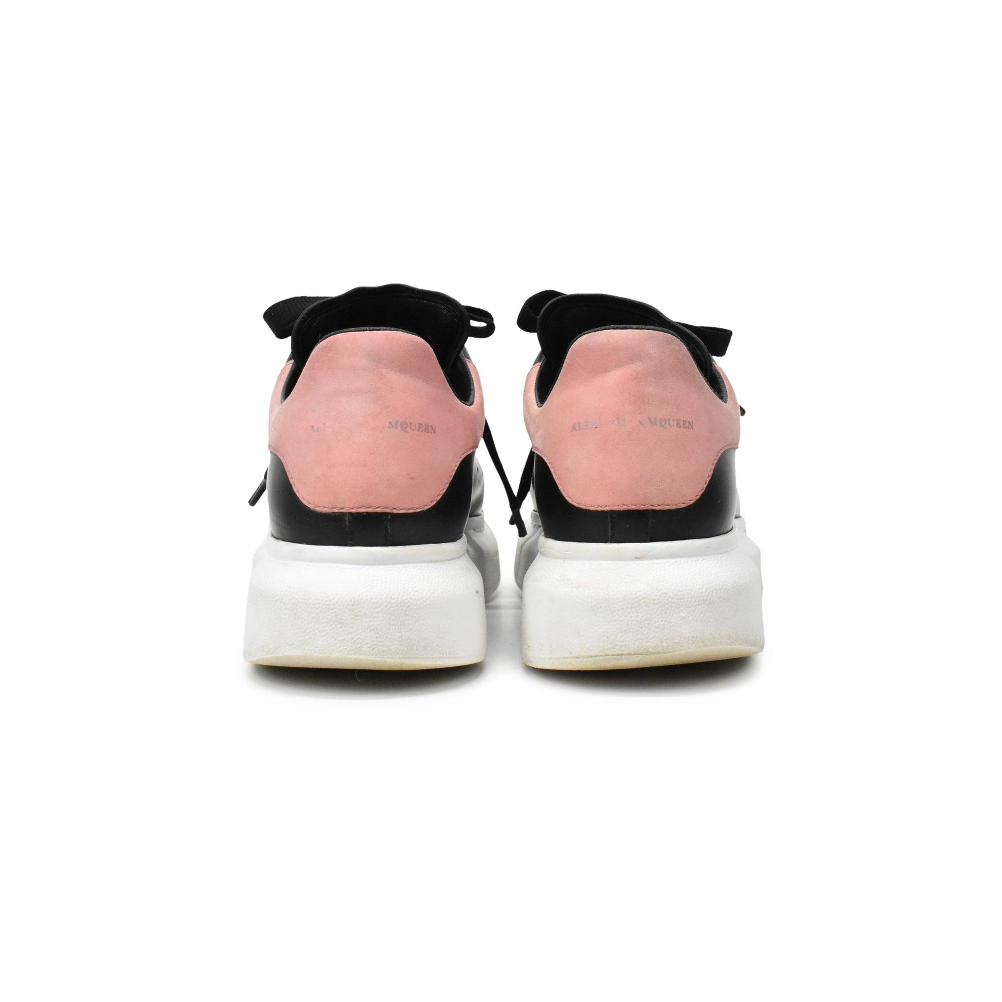 Alexander McQueen White and Pink Clear Sole Oversized Sneakers
